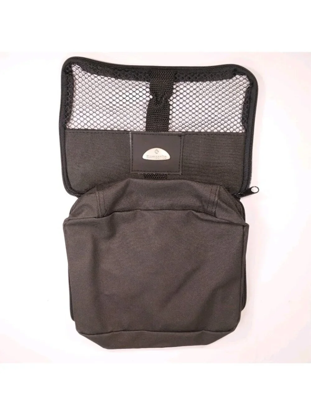 Black Samsonite Travel Toiletry Bag Cosmetic Make-up Pouch Mesh, Zippered